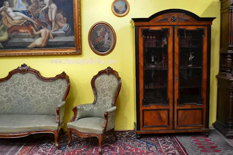 Libreria a due ante del XX secolo stile Carlo X