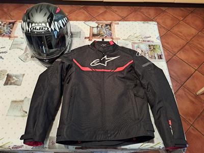 Giubbino moto bambino +casco bambino