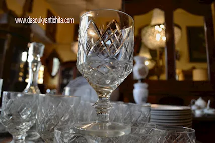 Servizio di bicchieri in cristallo vintage Webb Corbett, modello georgiano - Foto 3