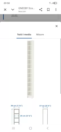 Scaffale Gnedby IKEA color noce