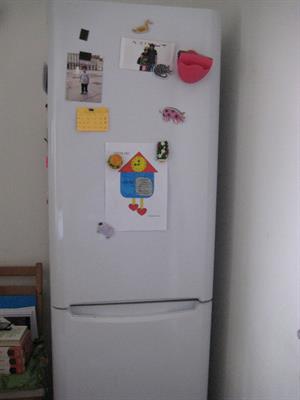 Lavatrice, frigorifero, camera da letto, soggiorno