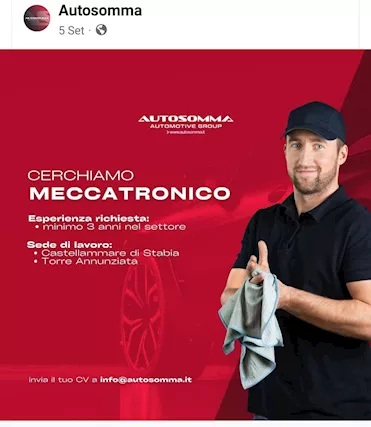 Offerta lavoro Meccatronico elettrauto carrozziere