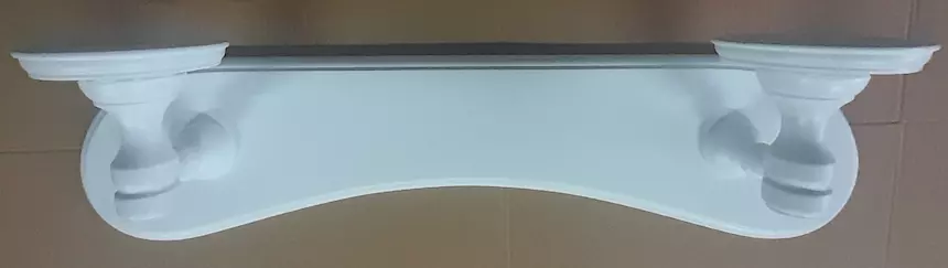 Foto 2Mensola legno sagomata laccata bianco opaco nuova mai installata