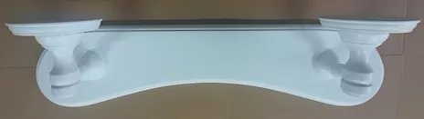 Mensola legno sagomata laccata bianco opaco nuova mai installata - Anteprima 2