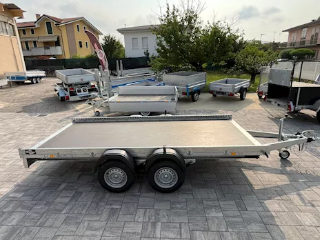 Carrello a pianale 400x183 cm ribassato x generatore o auto