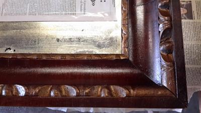 Specchio in legno con attorno cornice in radica di tartaruga - Foto 6