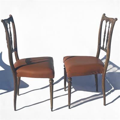 Sedie stile Chiavari anni 50, colore beige, ottimo stato - Foto 3