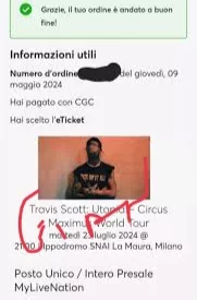 Travis Scott 23 Luglio Milano