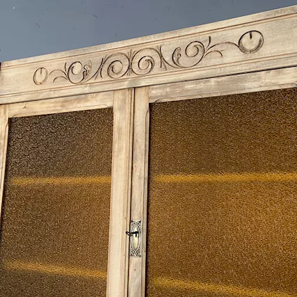 Antica Credenza Liberty Grezza al Naturale, in legno massello - Foto 6
