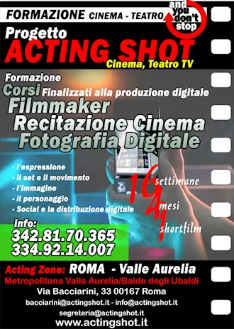 Corso di filmmaker/fotografia/recitazione