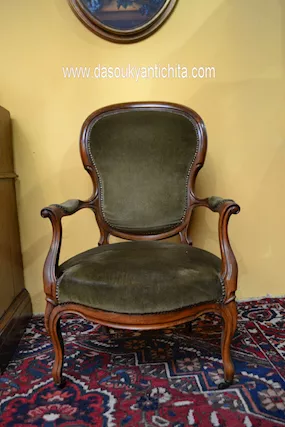 Antica poltrona francese stile Luigi Filippo