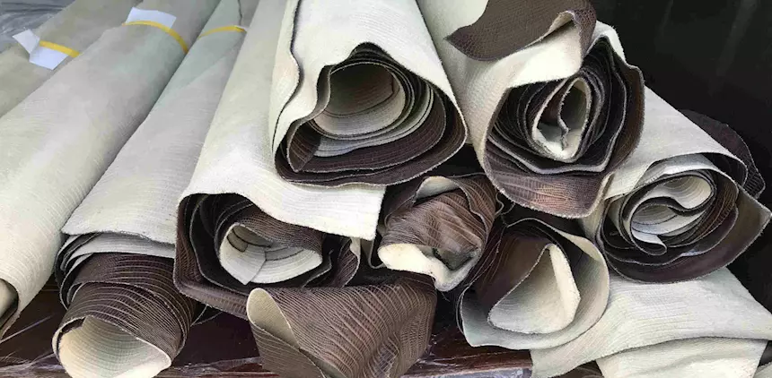 Foto 5Stock pellame stampa lucertola colore cacao - PELLI 50