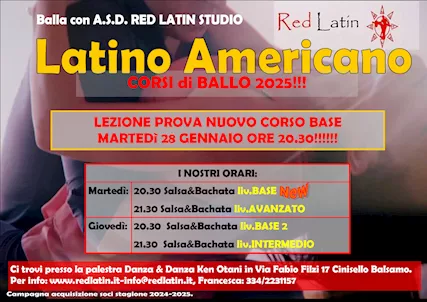 Corsi di ballo Latinoamericano 2025 Salsa e Bachata
