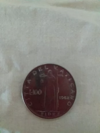 Moneta lire 100 città del Vaticano
