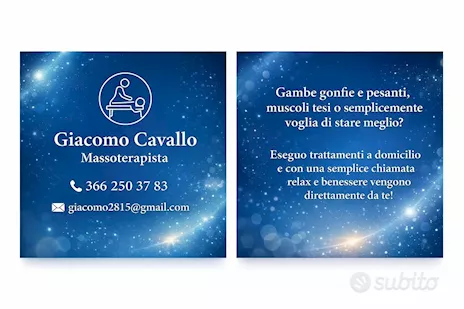 Massaggi, massoterapista a domicilio