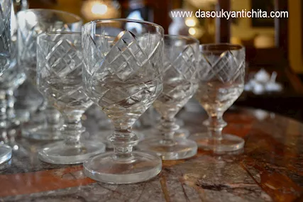 Servizio di bicchieri in cristallo vintage Webb Corbett, modello georgiano - Foto 5