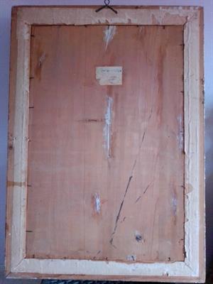 Dipinto olio su tavola, Donna venditrice di frutta, in legno - Foto 5