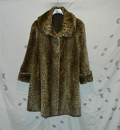 Pelliccia ecologica leopardata taglia 50