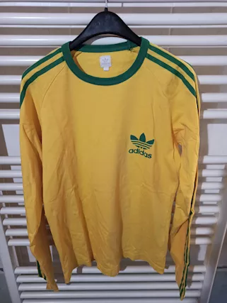 Taglia S, Nuova Maglia Originale Adidas colore giallo e righ