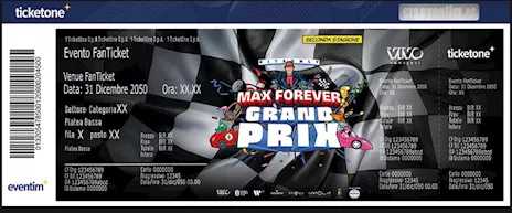 Biglietti Max Pezzali 12/07 IMOLA