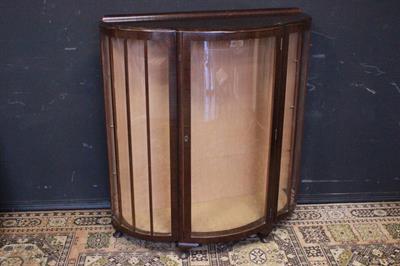 Vetrinetta inglese da parete targata Turnidge in legno scuro