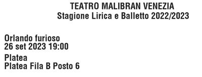 Orlando Furioso - teatro Malibran Venezia 26/09
