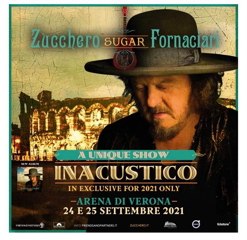 Biglietti concerto ZUCCHERO Arena di Verona 24/25 settembre Caserta