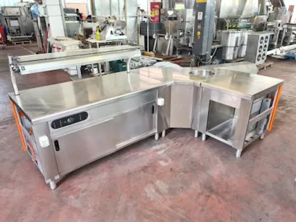 Banco servizio tavola calda usato, marca Mareno - Foto 3