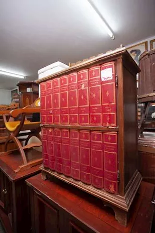Cassettiera in legno antica per libri - 24895