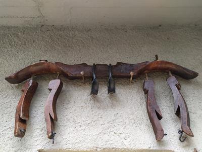 Giogo per traino buoi in legno