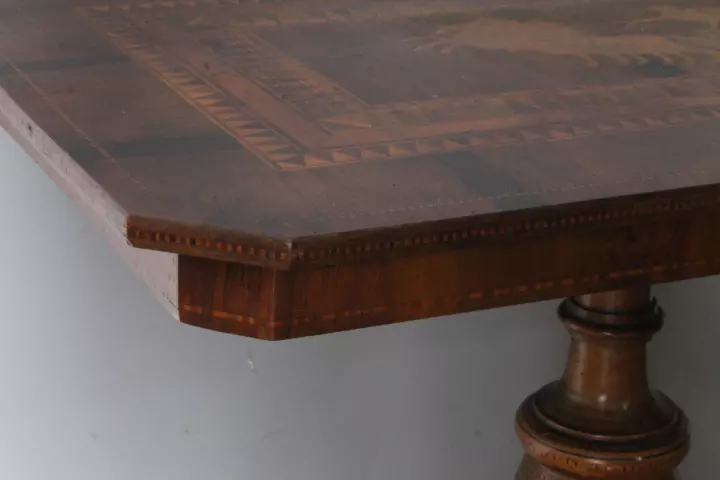 Antico tavolo Sorrento 1860 in noce - Foto 4