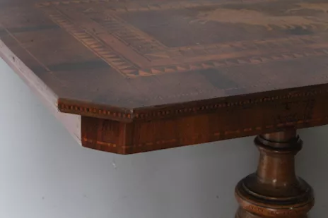 Antico tavolo Sorrento 1860 in noce - Foto 4