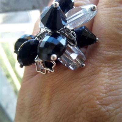 Anello argento e pietre, come nuovo - Foto 3