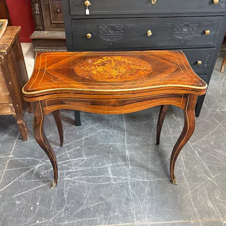 Antica console tavolo da gioco stile Luigi XV fine del XIX