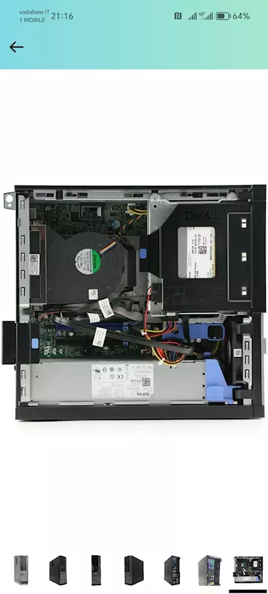 Dell 7010 SFF Intel Core i7-3770 RAM 8GB SSD 240GB Lettore D
