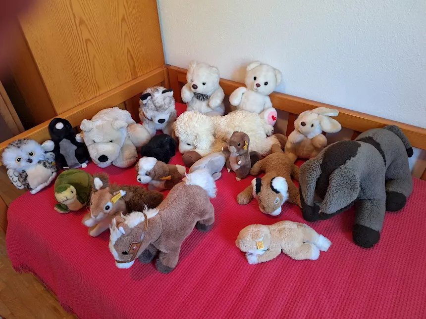 Animali vari di peluche, marca tedesca Steiff
