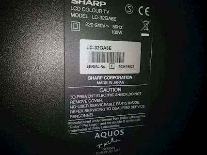 Televisore SHARP AQUOS LCD LC-32GA6E - Foto 6