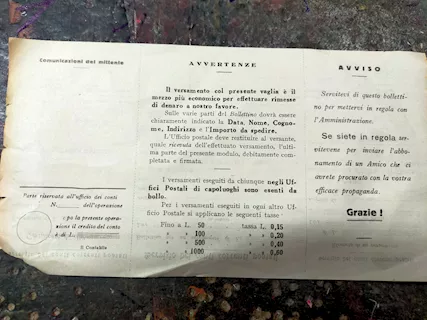 Antico bollettino postale - Foto 2