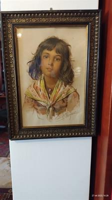 Acquerello firmato e datato 1888