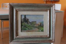 Quadro a olio paesaggio La Cassiana