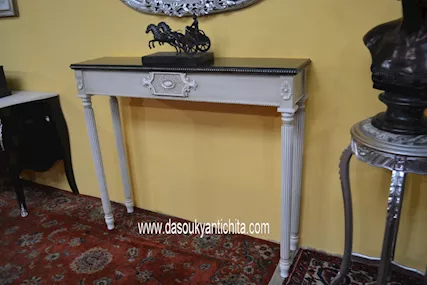 Console laccata stile Luigi XVI, in legno massello - Foto 5