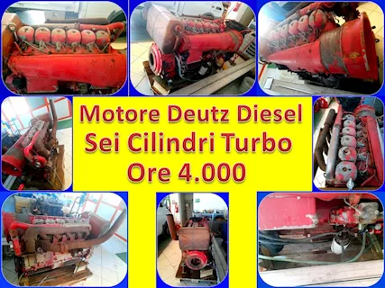 Motore Deutz Diesel 6 Cilindri Turbo Potenza CV 140