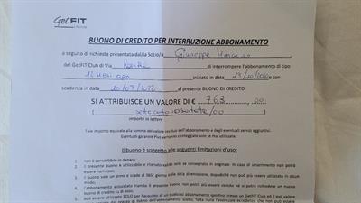 Buono di credito getfit