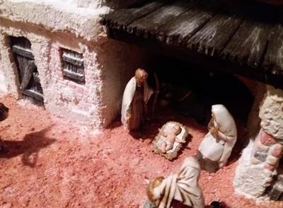 Diorama presepe arabo palestinese