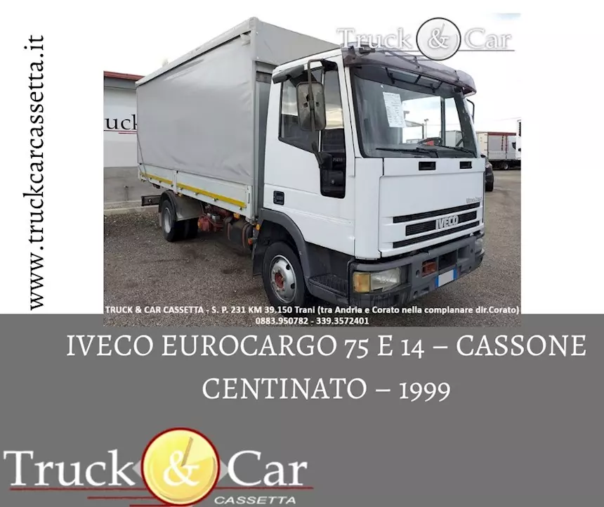 RIF.518 - IVECO EUROCARGO 75 E 14 - CASSONE CENTINATO - 1999 Km 614132