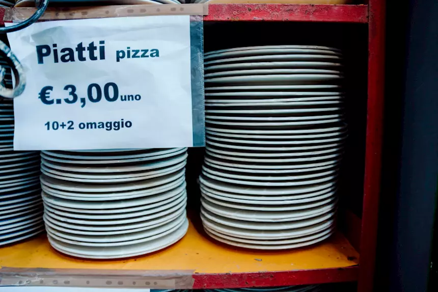 Piatti per la pizza - 24821, colore bianco