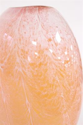 Vaso ovale in vetro di Murano arancione firmato Costantini - Foto 4