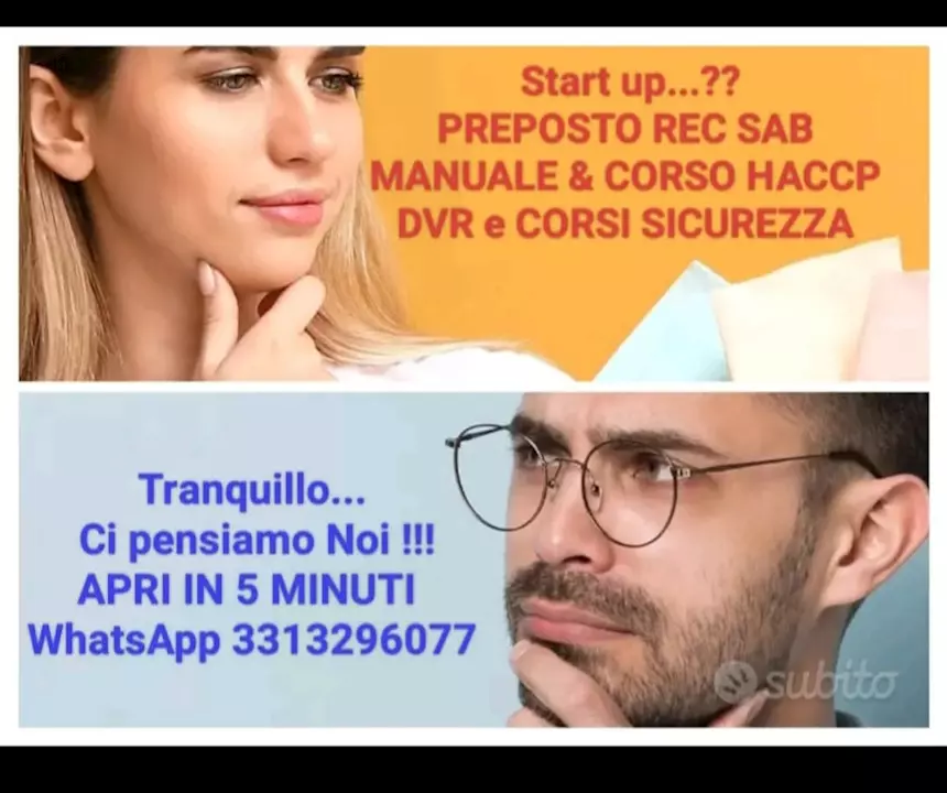 Preposto Sab Rec Haccp, tipo alimentare