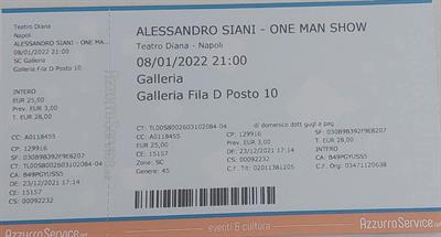 Biglietti spettacolo teatro Diana Napol di Alessandro Siani