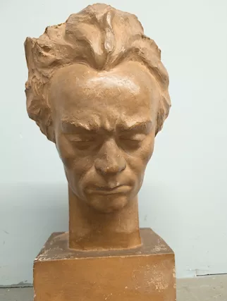 Antica scultura a mezzobusto di Beethoven, epoca '800